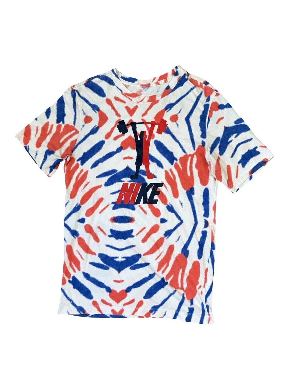 Nike Dri Fit Weight Lifting Body Building Gym Muscle T Shirt Men’s Small Tie Dye